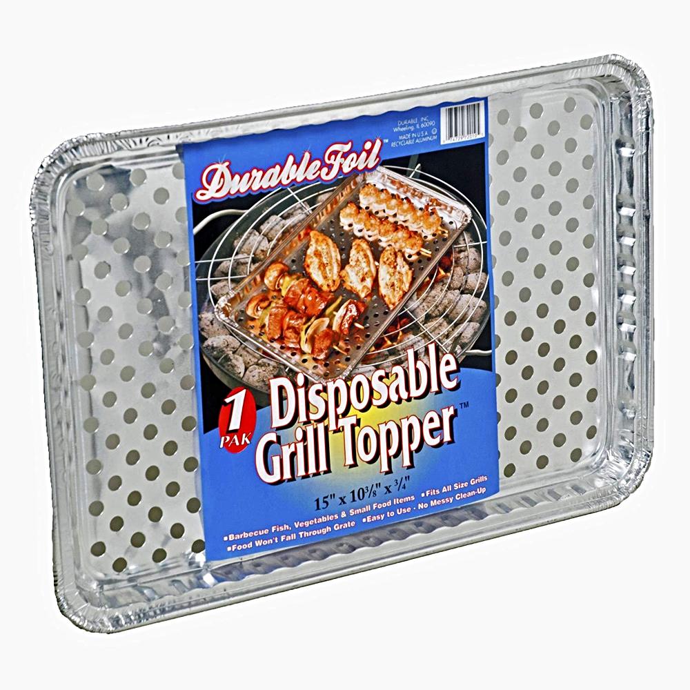 DURABLE FOIL DISPOSABLE ALUMINUM BBQ GRILL TOPPER PAN