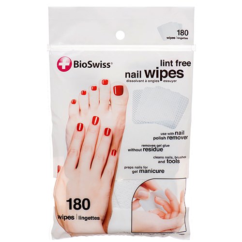 Bio Swiss Lint Free Nail Wipes, 180pcs