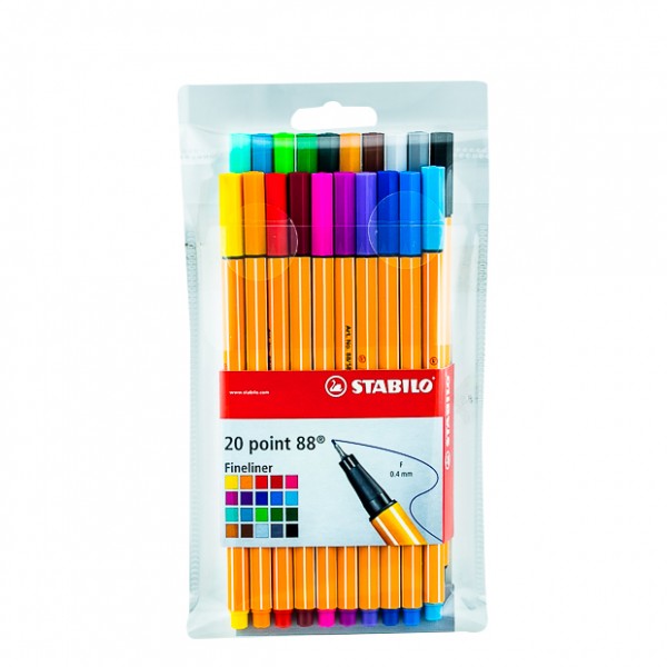 STABILO FINE-LINER POINT88 20 Colors Pack