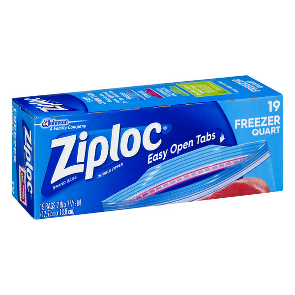 Ziploc 1 Quart Freezer Bags, 19-Pack