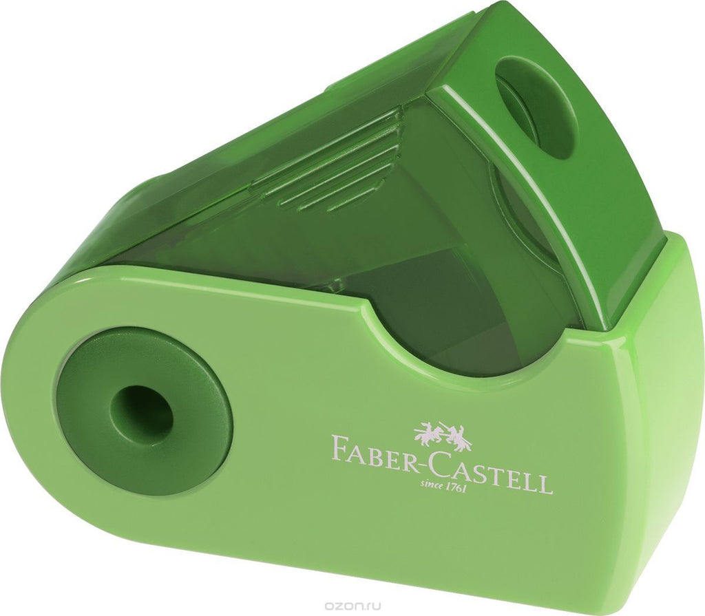 FABER-CASTELL SINGLE HOLE SHARPENER BOX- GREEN