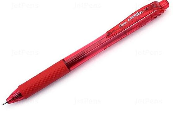 PENTEL ENERGEL-X NEEDLE TIP 0.5MM RED