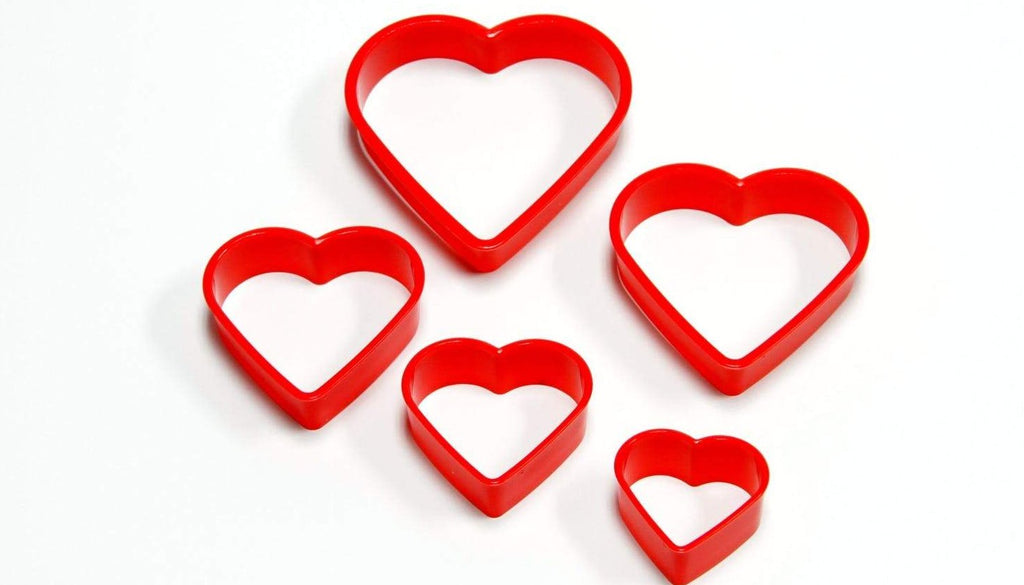 CHEF CRAFT HEART COOKIE CUTTER SET RED