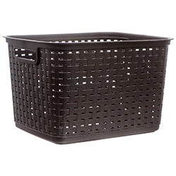 STERILITE  TALL WEAVE BASKET ESPRESSO