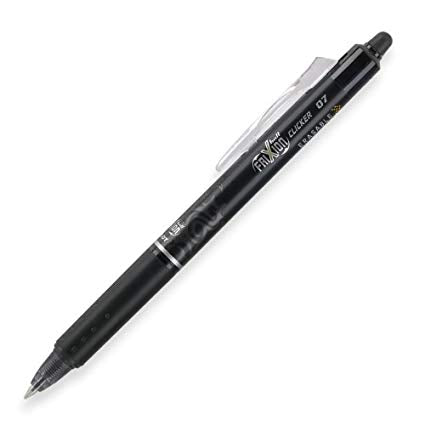PILOT FRIXION ROLLER BALL POINT .7 , CLICK-  BLACK