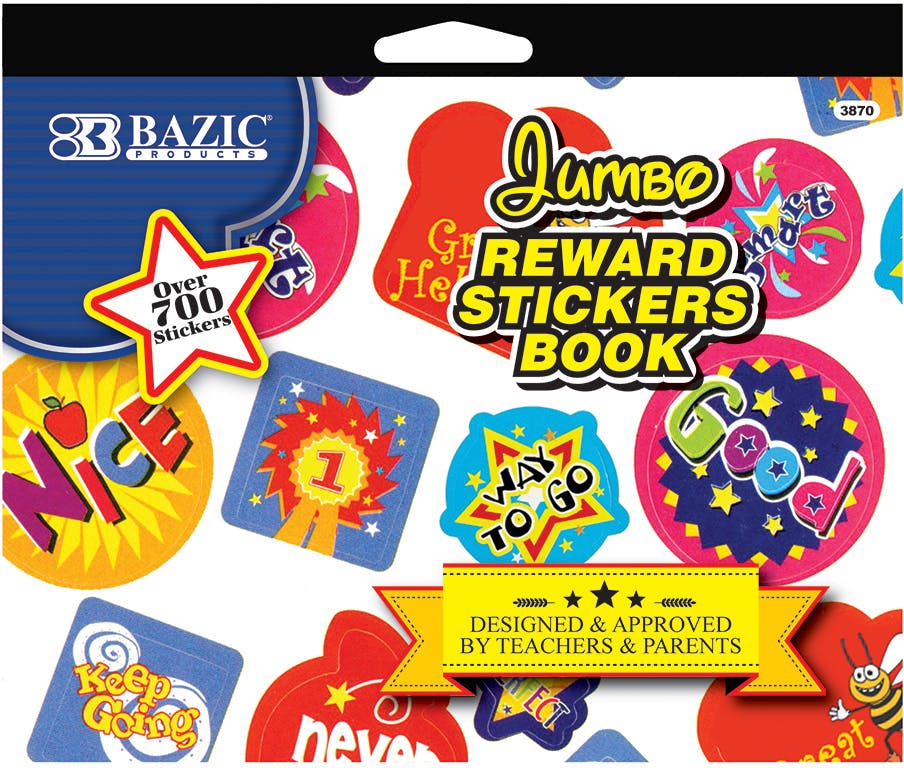 BAZIC JUMBO REWARD STICKER BOOK (700 STICKER)