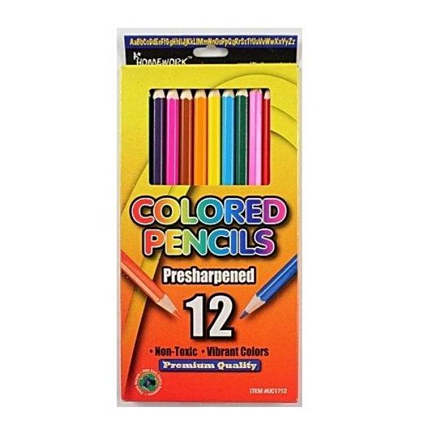 A+ HOMEWORK COLORED PENCILS ASST. COLORS 12 PACK – TheFullValue, General  Store