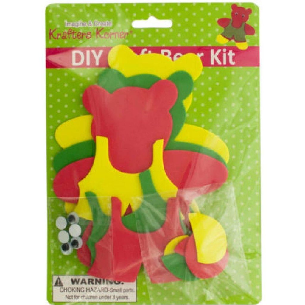 Krafters Korner DIY Craft Foam Teddy Bear Kit