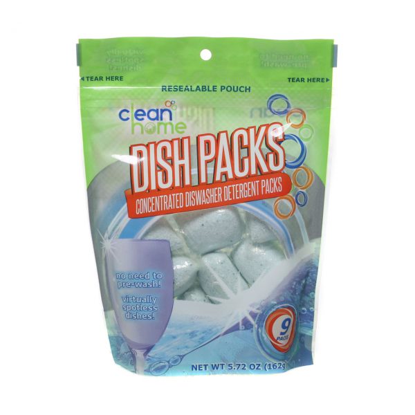 Dish Packs Concentrated Dishwasher Detergent Packs 9 Packs