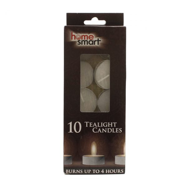 10 Tealight Candles, Classic, White
