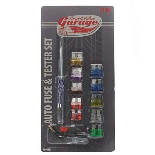 SMART VALUE AUTO FUSE AND TESTER SET 11pcs