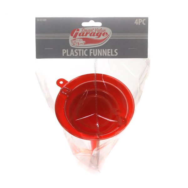 SMART VALUE OIL FUNNEL PLASTIC 4PCS