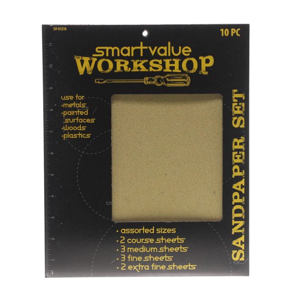 SMART VALUE SAND PAPER SET ASSORTED Strength