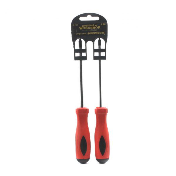 SMART VALUE SCREWDRIVER SET FLATHEAD 2 PC