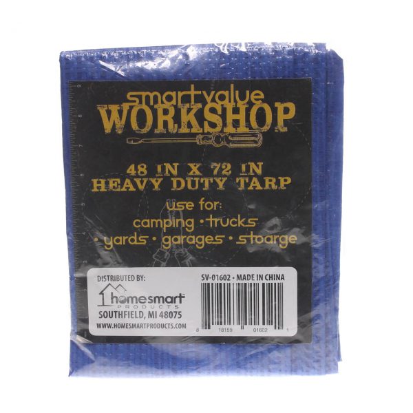 Heavy Duty Blue Tarp 121cm X 182cm  WORKSHOP Camping Survival,Yards,storage