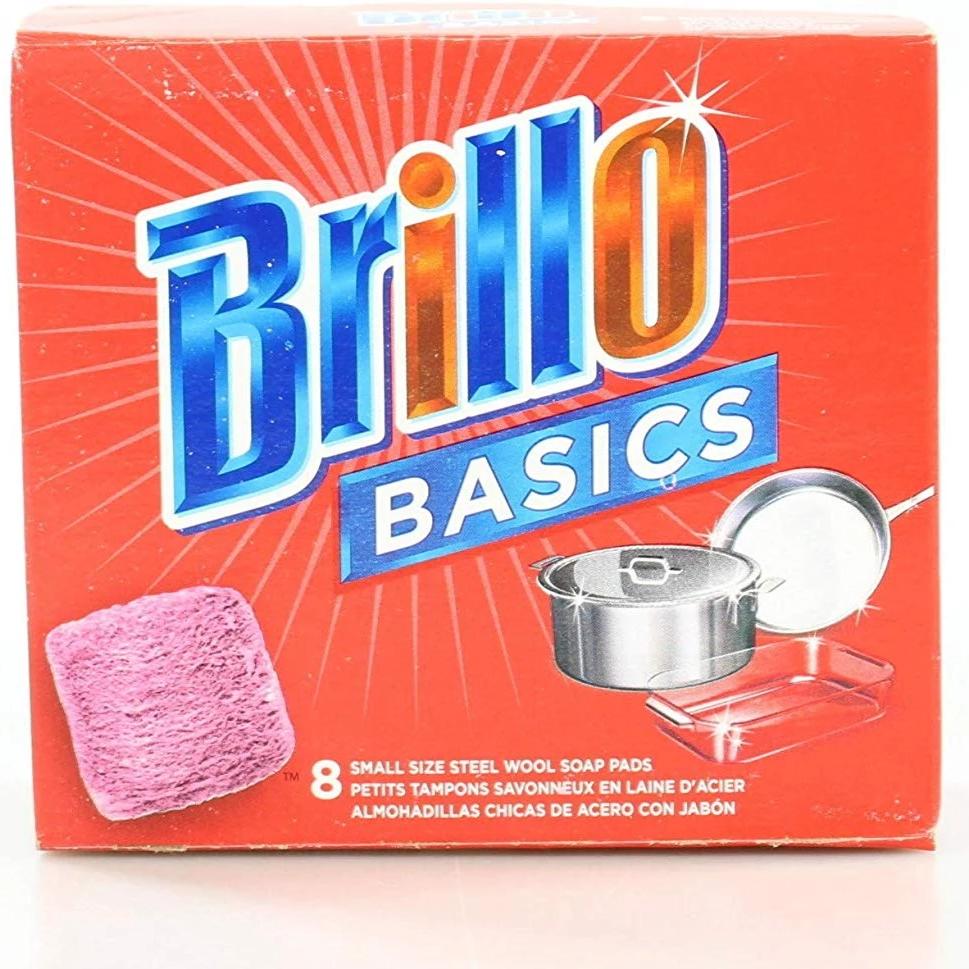 Brillo Basics Steel Wool Scrub Pads, 8-ct. Box