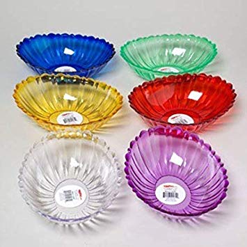 SERVING BOWL W/SCALLOPED EDGE OVAL Assorted color, Price for 1