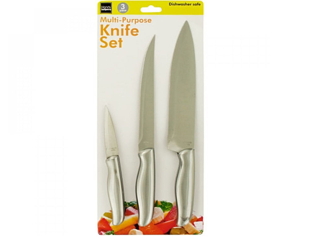 MULTI-PURPOSE KNIFE SET - Stainless Steel - 3pcs