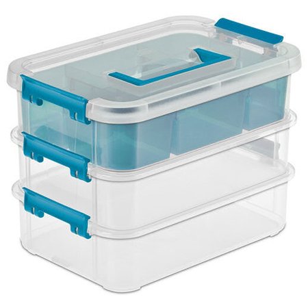 STERILITE Stack & Carry 3 Layer Handle Box & Tray