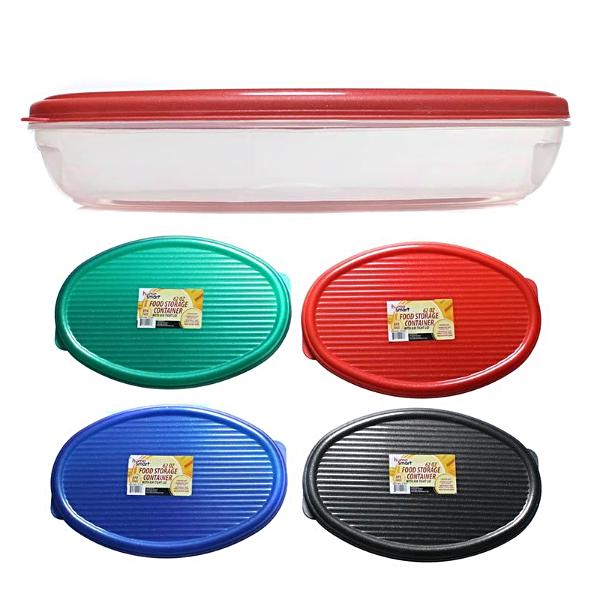 HOME SMART PLASTIC CONTAINER OVAL 62oz /1.8L  *1PC