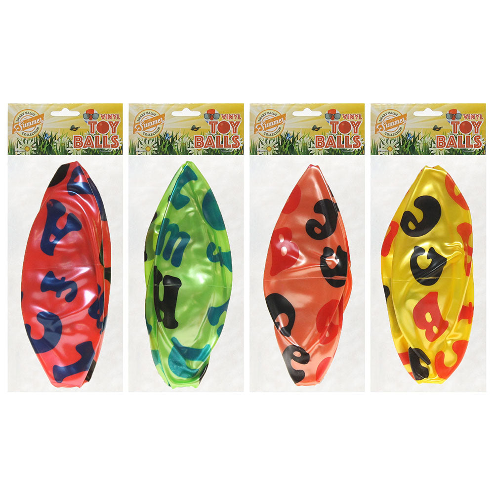 SMART VALUE TOY BALLS VINYL PRINTED Assorted, price for 1