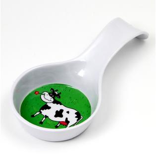 CHEF CRAFT SPOON REST w/COW print