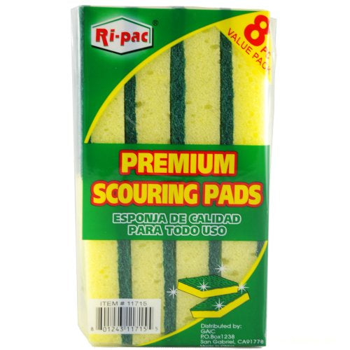 PREMIUM SCOURING PADS-  VALUE PACK 8pcs