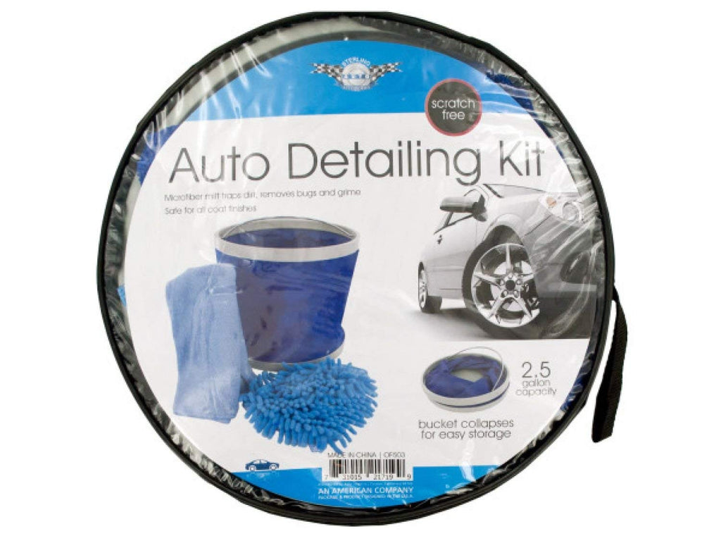 CAR WASH KIT with COLLAPSIBLE BUCKET