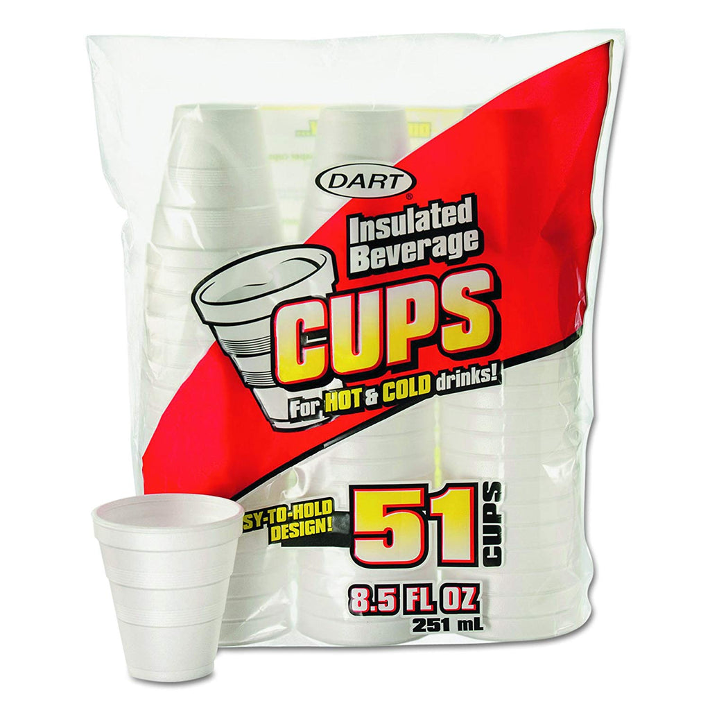 DART CUPS FOR HOT & COLD 251ml,  51 CUPS