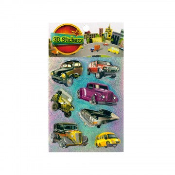 3D CAR AND TRUCK STICKERS, Assorted