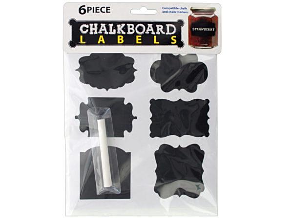 SELF-ADHESIVE CHALKBOARD LABELS 6 PCS