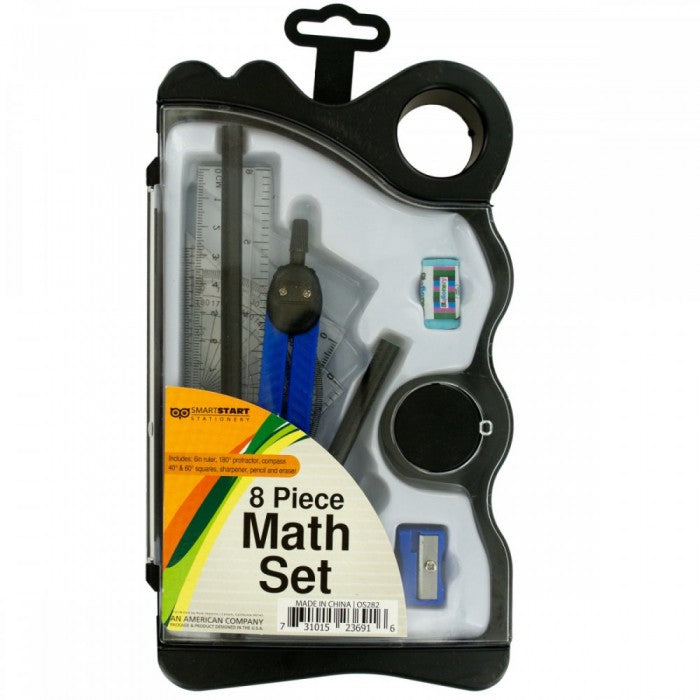 8 PIECE MATH TOOL SET IN CARRYING CASE