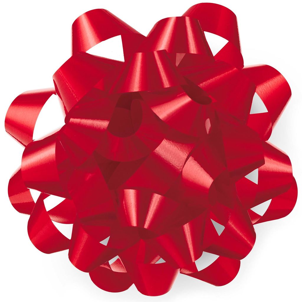 CONFETTI BOW RED, 10cm