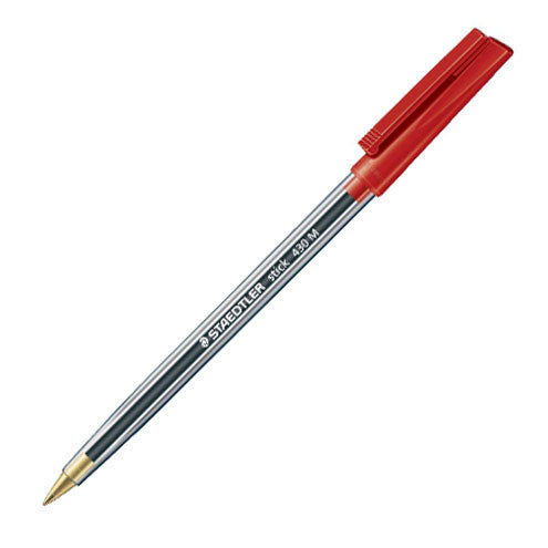 STAEDTLER STICK 430 SOFT MEDIUM Red Pen10pcs Box