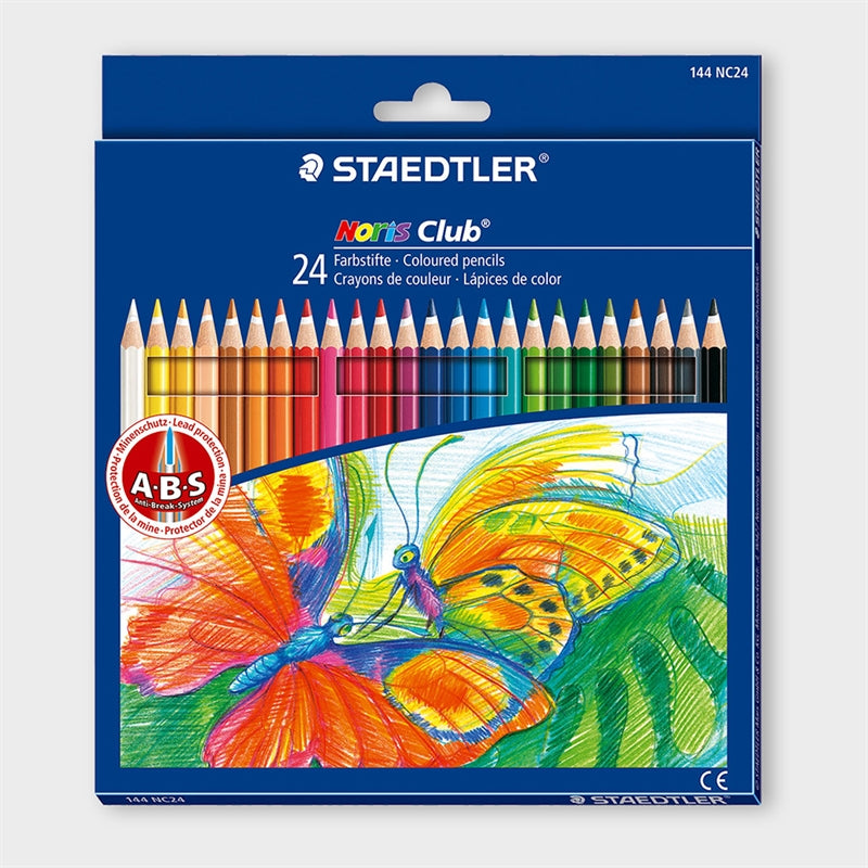 STAEDTLER 24 COLOR PENCILS +STICKER + COLORING BOOK