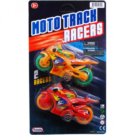 Toys 2-PIECE FREE WHEELED MOTORBIKE RACERS