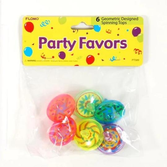 Party Favors 6 Spinning tops