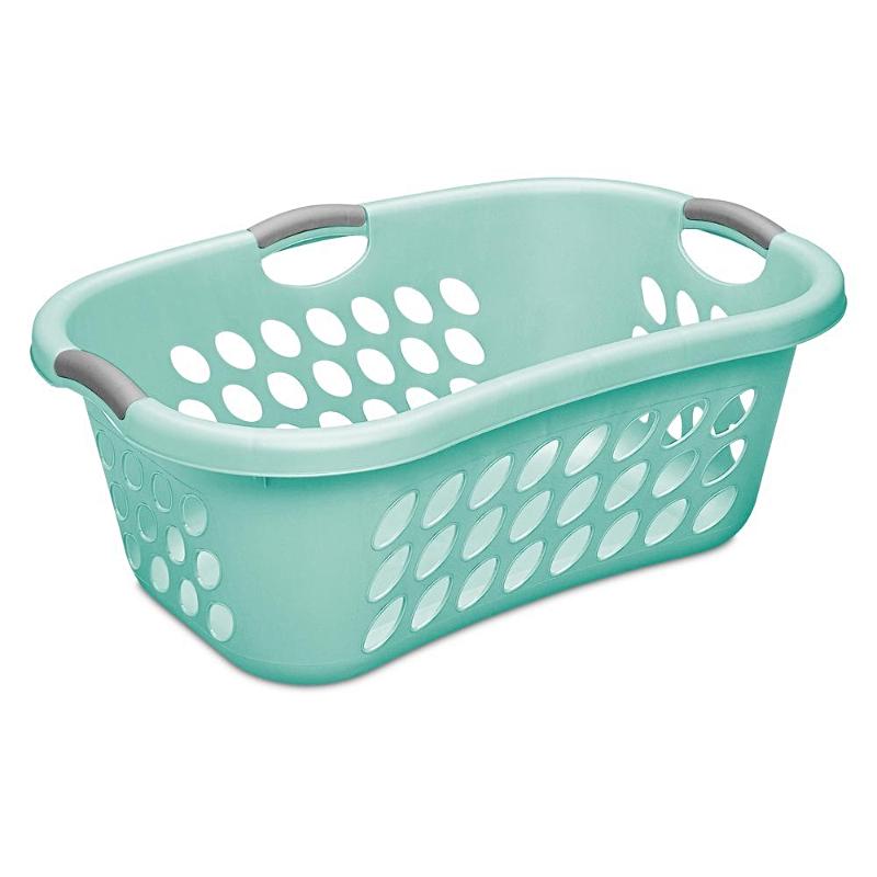 STERILITE 1.25 BUSHEL HipHold Laundry Basket, AQUA