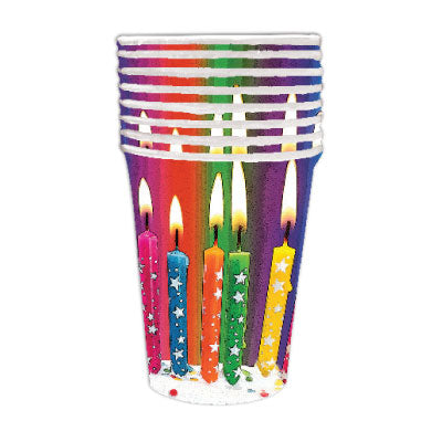 Birthday Paper Party CUPS, 8pcs