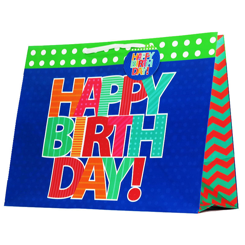 BirthDay  Gift Bag Green x Blue  BIG