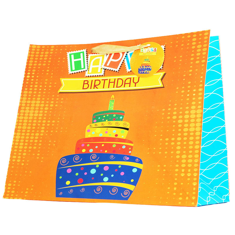 BirthDay  Gift Bag Yellow x Blue  BIG