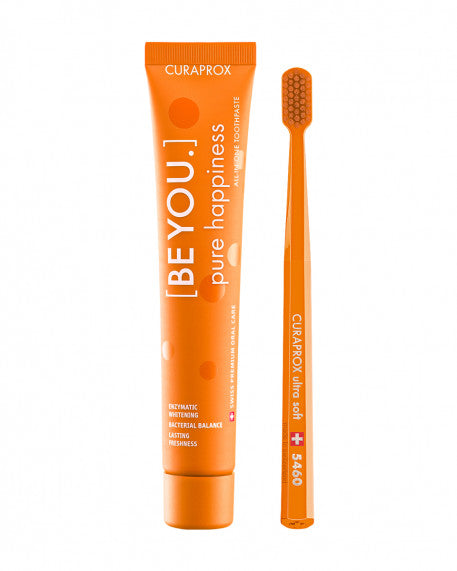 Curaprox - Be You - Whitening Toothpaste with Brush ,Orange