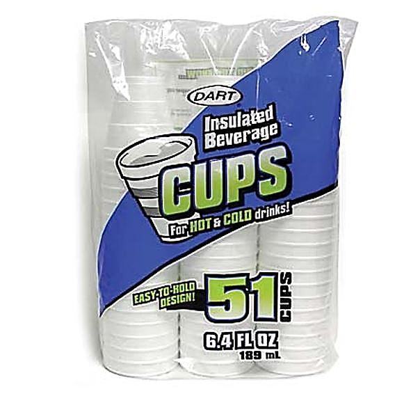 DART CUPS FOR HOT & COLD 189ml, 51 CUPS