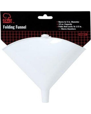 CHEF CRAFT FOLDING FUNNEL WHITE PLASTIC