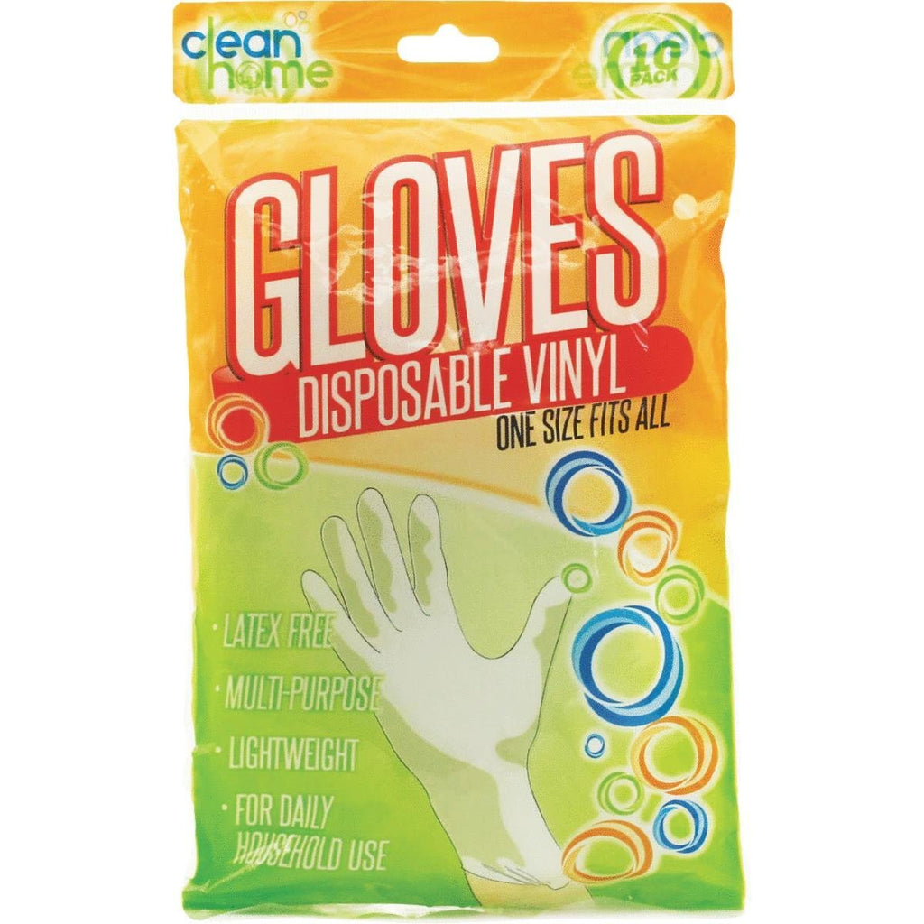 CLEAN HOME VINYL GLOVES ONE SIZE FITS ALL 10pcs per pack