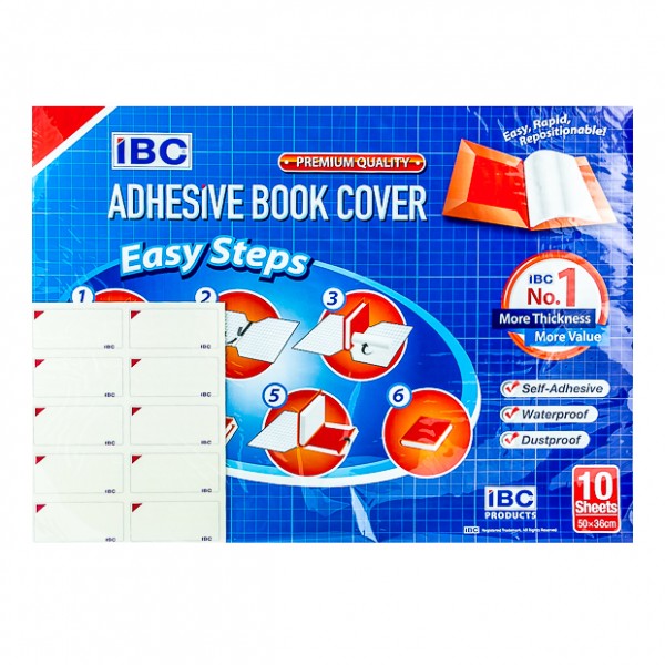 IBC ADHESIVE BOOK COVER 10 SHEETS INCLUDE 10 NAME LABEL