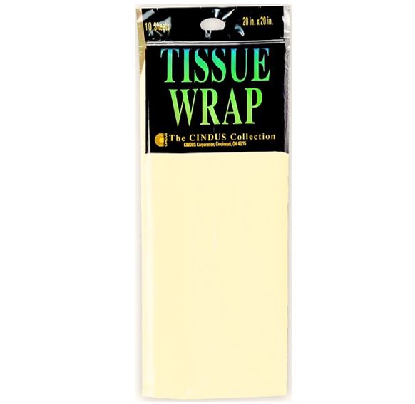 TISSUE WRAP IVORY 10pcs size 50cm X 50cm