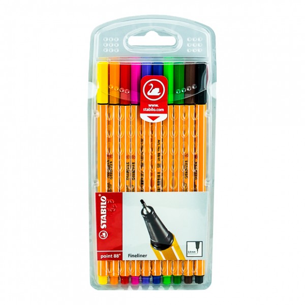 STABILO FINE-LINER POINT88 10 Color Pack