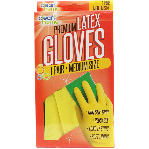 Clean Home Premium Latex Gloves, 1 pair