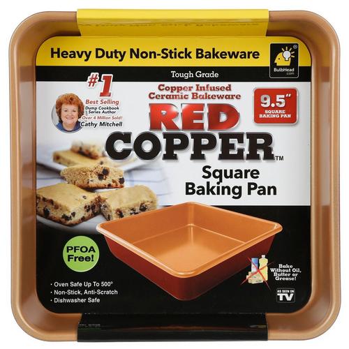 Red Copper Square Baking Pan